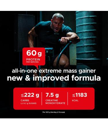 USN Hyperbolic Mass Chocolate 2kg - High Calorie Mass Gainer with Creatine & Vitamins | Muscle Weight Gainer Protein Powder for Fast Results - Buy Online on GoSupps.com