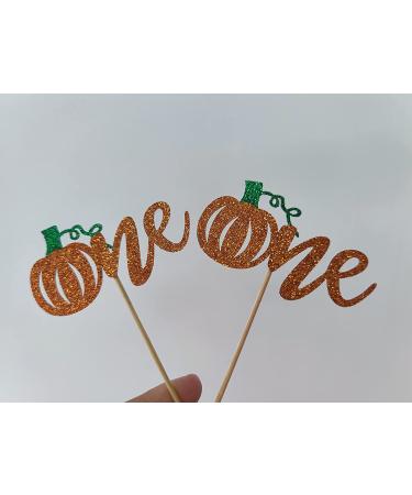 24Pcs Glitter Pumpkin One Cupcake Toppers- Pumpkin Birthday Baby Shower Party Decorations Pumpkin 1st Birthday Cake Decorations Fall 1st Birthday Party Cupcake Picks Pumpkin Cupcake Toppers - Buy Online on GoSupps.com
