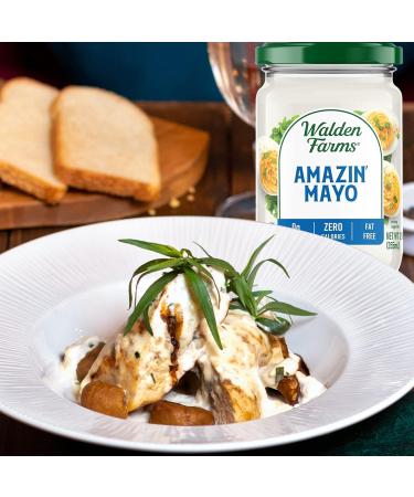 Walden Farms Amazin Mayo Spread 12 oz Jar (2 Pack) - Light and Tangy Mayonnaise | 0g Net Carbs | Paleo and Keto Friendly | Kosher Certified - Perfect for Sandwiches, Salads, Wraps, and More - Buy Online on GoSupps.com