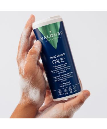 Valquer Total Repair Shampoo Particles for damaged hair. Concentrated formulation. Sulfate-free Silicone-free and Salt-free - 150 Gr - Buy Online on GoSupps.com