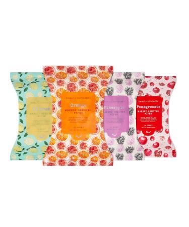Pomegranate Citrus Pineapple & Orange Facial Cleansing Wipes - 120 Towelettes by Beauty Concepts - Buy Online on GoSupps.com
