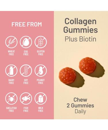 NatureWise Collagen Gummies - Hydrolyzed Collagen Gummies - Type 1 & 3 Peptides for Women + Biotin Vitamin C E & Zinc for Hair Skin and Nails Support - 60 Count 1-Month Supply Strawberry Lemon 60 Count (Pack of 1) - Buy Online on GoSupps.com