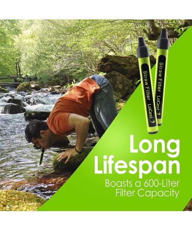 8 Pack Water Filter Straw - Portable Personal Filtration Device for Emergency Kits, Outdoor Activities, Hiking, Camping, Travel - Survival Backpacking Essential - Buy Online on GoSupps.com