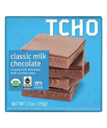 TCHO Milk Chocolate Classic 39%, 70g bar, Pack of 12 39% Classic Milk Chocolate