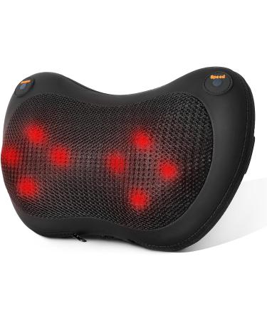 BIBIRE Shiatsu Back Massager with Soothing Heat,Electric Deep Tissue 3D Kneading Massage Cushion for Neck and Shoulders,Upper and Lower Back,Full Body Muscle Pain Relief,Use at Home Office Car Travel