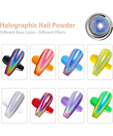 Valentine's Day Birthday Gifts: Chrome Nail Powder Glitters - Holographic Silver Rose Gold Mirror Effect - Buy Online on GoSupps.com