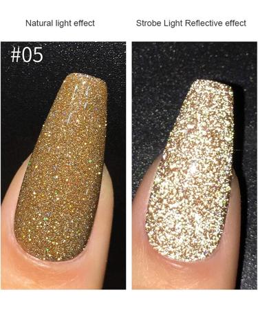 goforwealth Reflective Glitter Polish Soak Diamond UV Gel Nail LongLasting Gel Nail Polish Lacquer Shiny Brightly 06 - Buy Online on GoSupps.com
