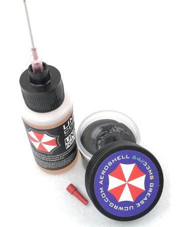 Umbrella Corporation Unicorn Lube Gun Oil Plus .5oz Jar - Aeroshell 33MS/64 Grease - 1oz Oil + .5oz Grease - Buy Online on GoSupps.com