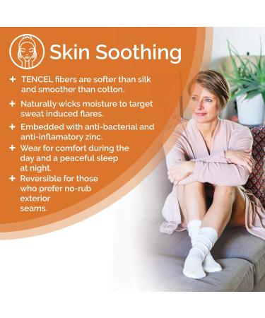 Remedywear Soft Moisturizing Eczema Socks for Adults Inflammation Relief with Tencel and Zinc (White Small) Small White - Buy Online on GoSupps.com