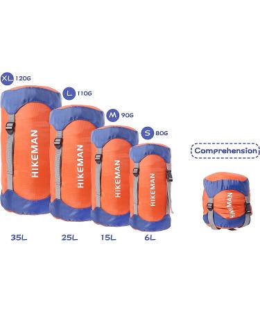 Orange X-Large Hikeman Compression Stuff Sack - Water-Resistant & Ultralight Gear for Camping and Traveling - Buy Online on GoSupps.com
