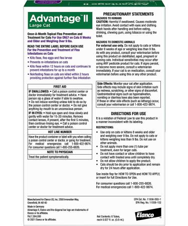 Advantage II Large Cat Flea Prevention & Treatment, 6-Pack - Over 9 lbs - Buy Online on GoSupps.com