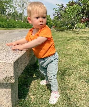 LACOFIA Baby T-Bar Sneakers | Anti-Slip First Walking Shoes for Infants | Size 3-6 Months | Unisex (White) - Buy Online on GoSupps.com