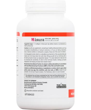 Natural Factors CLA Tonalin (1000mg) 180 sgels - Buy Online on GoSupps.com