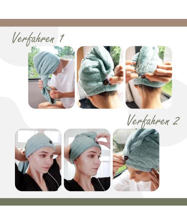 Myhomebody Haartuch Wrap | Luxury Anti-Frizz Fast Drying Hair Dryer Turban | Ultra Soft Bamboo Fiber | Pine Green - Buy Online on GoSupps.com