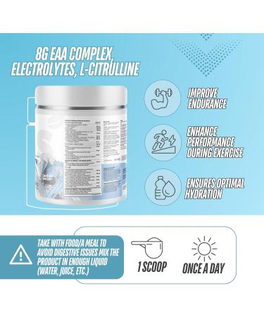 Shop Sante Intra Workout Plus - EAA + BCAA Powder - 30 Servings Essential Amino Acids Drink Supplements for Hydration Endurance & Muscle Recovery - 8g EAAs Electrolytes - Snow Cone - Buy Online on GoSupps.com
