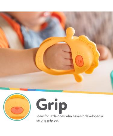 Nuby Silicone Teething Mitten - BPA-Free Lion Teether Ring for 3-6+ Months - Buy Online on GoSupps.com
