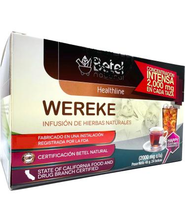 Premium Wereke Tea by Betel Natural - Natural Flavonoids - 24 Tea Bags - 2 Grams Per Tea Bag