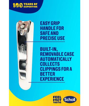 Scholl Toenail Clippers - 1 Count (Pack of 1) | Packaging may vary - Buy Online on GoSupps.com