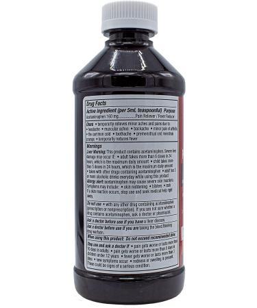 16 Oz Acetaminophen Cherry Liquid - Pain Relief Formula - Buy Online on GoSupps.com