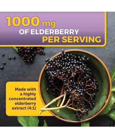 Viva Naturals Elderberry Immune Support Supplement - 120 Vegan Capsules for Immunity Boost - Buy Online on GoSupps.com