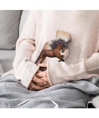 Jumping Horse Hot Water Bottle with Plush Cover - Hand Warmer for Adults & Kids - 26.5x15.3cm | International Shipping - Buy Online on GoSupps.com