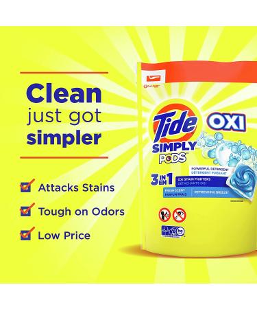 Tide Simply Pods Oxi Laundry Detergent 43 Pac Capsules - Refreshing Breeze - 24 Ounces - Buy Online on GoSupps.com