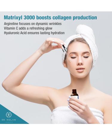 Dr Nolan Matrixyl 3000 Anti-Aging Serum | 20% Argireline Vitamin C & Hyaluronic Acid | Lightweight Anti-Wrinkle Serum for Face Neck & Hands - Shop Internationally - Buy Online on GoSupps.com
