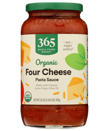 365 by Whole Foods Market, Sauce Pasta Four Cheese Organic, 25 Ounce