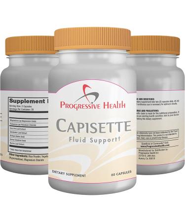 Capisette Water Retention Support - Reduces Swollen Feet, Ankles, Legs - Edema Relief with Potassium, Dandelion Root - 60 Capsules - Buy Online on GoSupps.com