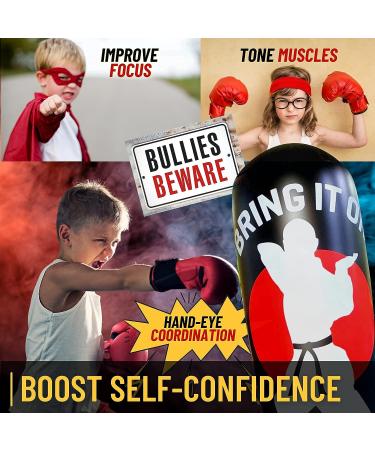 JAXBOX Inflatable Kids Punching Bag - 64 Freestanding Boxing Bag for Kids - Ideal for Karate, Kickboxing, Taekwondo - Gift for Boys & Girls - Buy Online on GoSupps.com