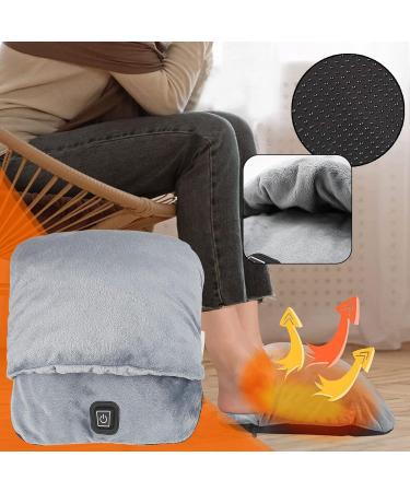 Electrical Foot Warmers for Men & Women | Fast Heating Pillows with 3 Settings | Soft & Breathable | Ideal Relaxation Gift (Gray One Size) - Buy Online on GoSupps.com