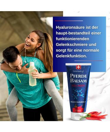 SwissMedicus Horse Balm with Collagen Forte 200 ml - Effective Muscle Gel for Sore Muscles & Regeneration | Premium Horse Ointment | International Shipping - Buy Online on GoSupps.com