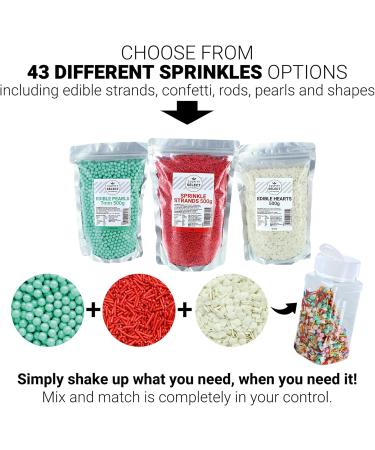 Culpitt Select Sprinkles | Black Sugar Strands Cake Sprinkle Decorations For Cakes Cupcakes Cookies Ice Cream and Desserts | 500g Strands Black - Buy Online on GoSupps.com