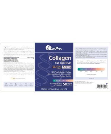 CanPrev Collagen Full Spectrum Peptiplus 250g Powder - Pure Hydrolyzed Peptides Optimized for Easy Mixing & Absorption - Bovine Collagen Supporting Joint Hair Skin Nail & Bone - Buy Online on GoSupps.com