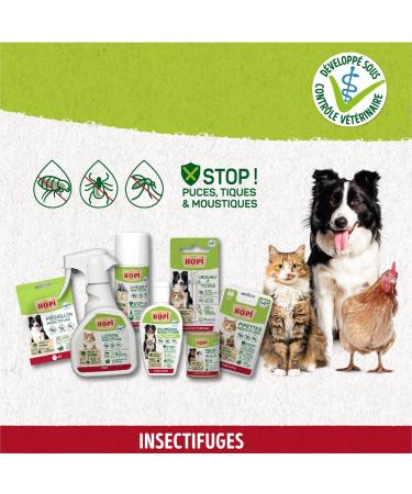 HOPI No-rinse Insect Repellent Mousse for Cats and Dogs 150 ML - Repels Fleas Ticks and Mosquitoes - Natural Plant Extracts - Practical and Economical - Made in France - Buy Online on GoSupps.com
