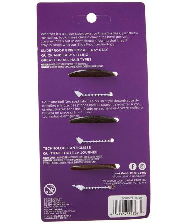 Goody Large Claw Clips 3-Pack - Half Moon Design - Buy Online on GoSupps.com