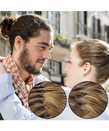 Men's Black Metal Headband Set - Non-slip Hair Bands for Sports, Weddings & Daily Wear (3pcs) - Buy Online on GoSupps.com