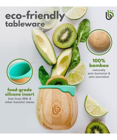 Organic Bamboo Toddler Sippy Cup - 150ml Silicone Drip Rim for Teeth Protection - Eco-Friendly Transition Cup (Lilac) - Buy Online on GoSupps.com
