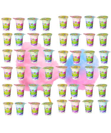 Aha cotton candy 4 colorful varieties 48 x 20g in the cup advantage pack 4 flavors cup mix - apple banana strawberry tutti frutti (12 cups each) 48 pack