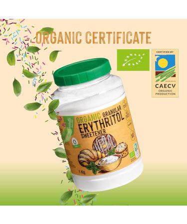 Castello since 1907 Erythritol Sweetener Organic Bio Eco | 1kg - Sugar Substitute for Keto & Paleo Diets | 0 Glycemic, 0 Calories, 0 Net Carbs | Non-GMO Corn-Based - Buy Online on GoSupps.com