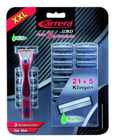 Carrera reusable razor Razor3professional 21 + 5 blades