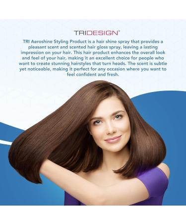 TRI Design Aeroshine Styling Product - Premium Hair Gloss Spray for All Hair Types Versatile Shine Spray for Men and Women Strong Hold Finish Travel Size Perfect for Any Hairstyle - 3 Fl Oz - Buy Online on GoSupps.com