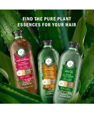 Herbal Essences Pure Plants Jojoba Oil Sulfate Free Conditioner Made for Air Drying Smoothing with Certified Camellia Oil and Aloe Vera For All Hair Types Especially Frizzy Hair 400 mL Unscented 400 ml (Pack of 1) - Buy Online on GoSupps.com