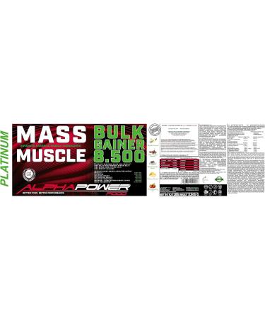 Alphapower Food Maas - 2kg Vanilla Ice Cream Muscle Weight Gainer | Protein Shake with Creatine BCAA & MCT Oil for Hardgainers | Build Muscle & Gain Mass - Buy Online on GoSupps.com