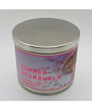 Shop Bath & Body Works White Barn 3-Wick Candle with Essential Oils - Summer Boardwalk 14.5 oz | International Shipping Available - Buy Online on GoSupps.com