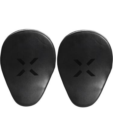 FightX Punching Mitts for Boxing Leather Curved Punch Mitts - Men & Women MMA Training Equipment - Muay Thai Sparring Training Mitts - Hitting Pads in Multiple Colors - Full Black - Buy Online on GoSupps.com