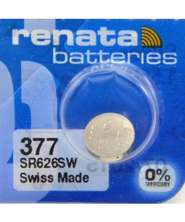 Renata Silver Oxide Watch Battery For Renata 377 Button Cell