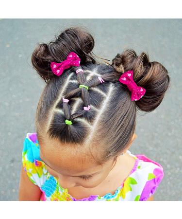 24pk Hair Accessory Set | Includes 18 Hair Bands 4 Hair Ties with Bows and 2 Headbands in Pink by Buttercup Hair Accessories - Buy Online on GoSupps.com