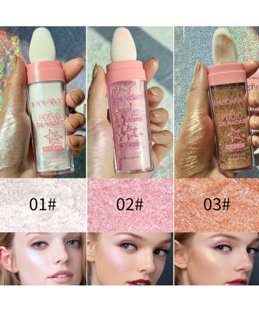 Polvo De Hadas 3-Color Highlighter & Body Glitter Powder (01) - Shimmering Fairy Makeup for Face & Body - Buy Online on GoSupps.com