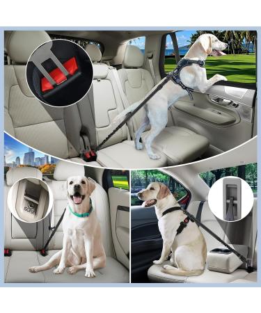 Adjustable Dog Seat Belt for Car Safety | Universal Fit Dog Harness - Black - Buy Online on GoSupps.com